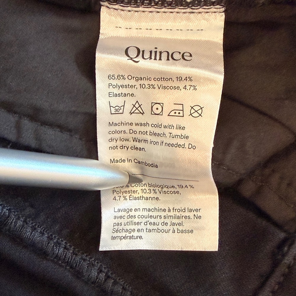 Quince Bella Stretch Wide Leg Jeans Denim Date Trip Vaca Black 26 Regular NWT - Picture 12 of 13